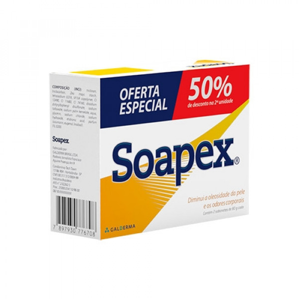Soapex Sab 80g Kit 2 Unidades