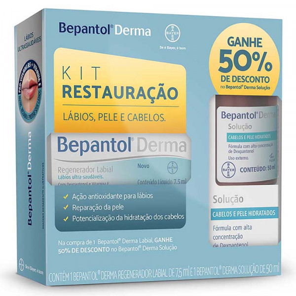 Kit Bepantol Derma Labial Derma Solução 50ml