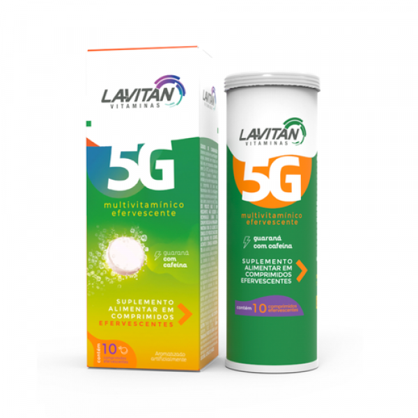 Lavitan 5G efervescente com cafeína