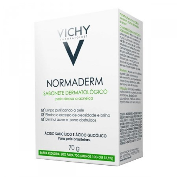 Sabonete Facial Normaderm Limpeza Profunda Vichy 70g